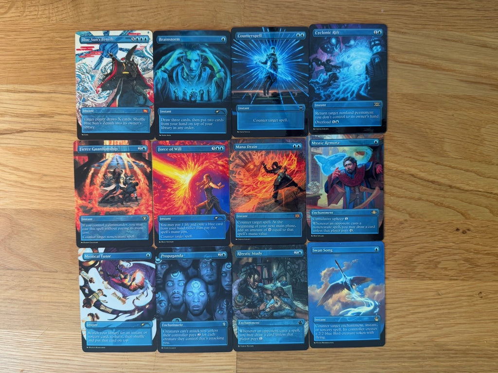 Blue Staples Proxy Pack | 12 Cards | MTG Commander Essentials | Forgotten Spells