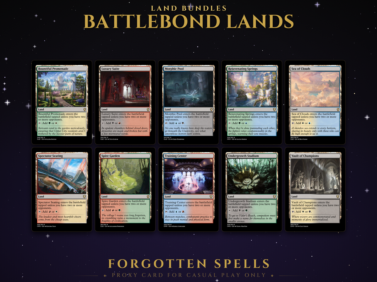 Bond Lands Proxy Set, 10 MTG proxy cards for Commander