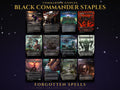 Black Staples Proxy Pack, 12 MTG proxy cards for Commander
