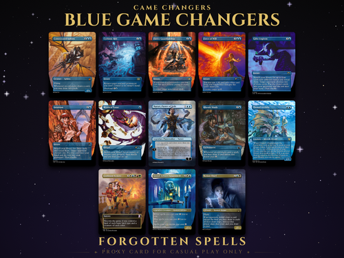 Blue Game Changers Proxy Pack, 10 MTG proxy cards for Commander