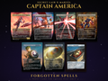 Secret Lair x Marvel: Captain America MTG proxy set, 8 cards