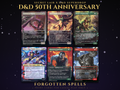 Secret Lair x D&D Superdrop: D&D 50th Anniversary MTG proxy set, 6 cards