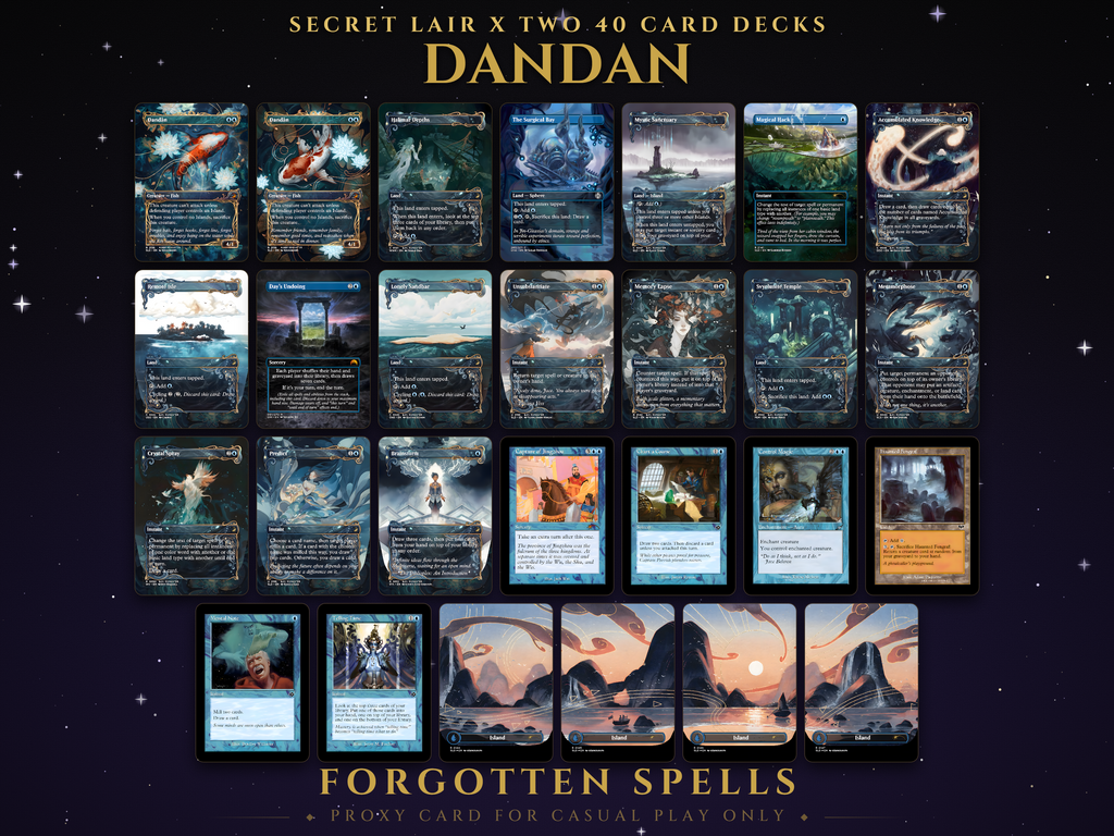 Secret Lair DanDan Deck MTG proxy set, 80 cards