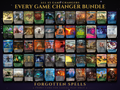 Every Game Changer Bundle MTG proxy set of all 53 Commander Game Changers cards in borderless art, including Rhystic Study, Gaea's Cradle, The One Ring, Force of Will, Mana Vault, Necropotence, Cyclonic Rift, Mishra's Workshop and Demonic Tutor