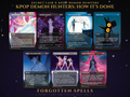 Secret Lair x KPop Demon Hunters: How It's Done, 7 MTG proxy cards including Swan Song, Underworld Breach and Demonic Counsel