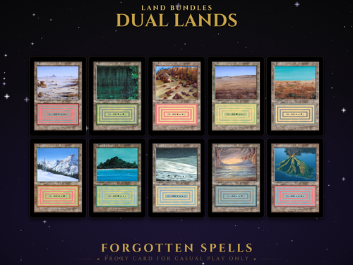 Dual Lands Proxy Set, 10 MTG proxy cards for Commander
