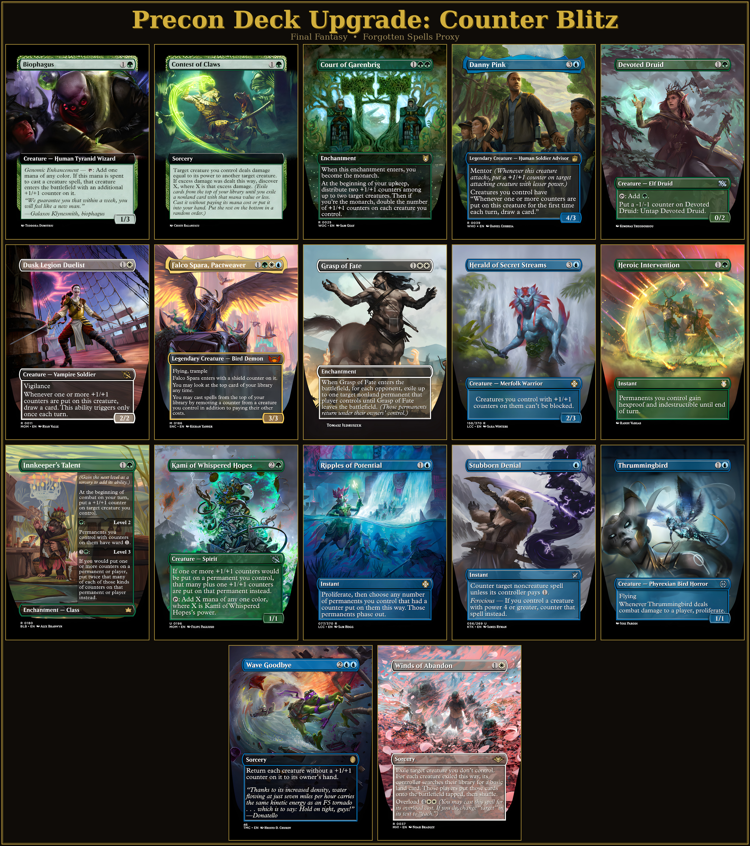 Precon Upgrade: Counter Blitz — FFX | 17 Cards | Final Fantasy | Forgotten Spells
