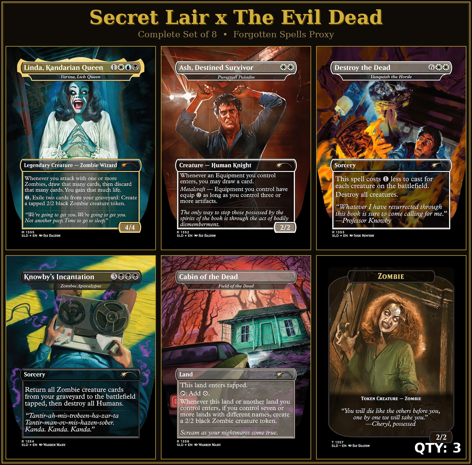 Secret Lair x The Evil Dead | 8 Cards | MTG Proxy | Forgotten Spells