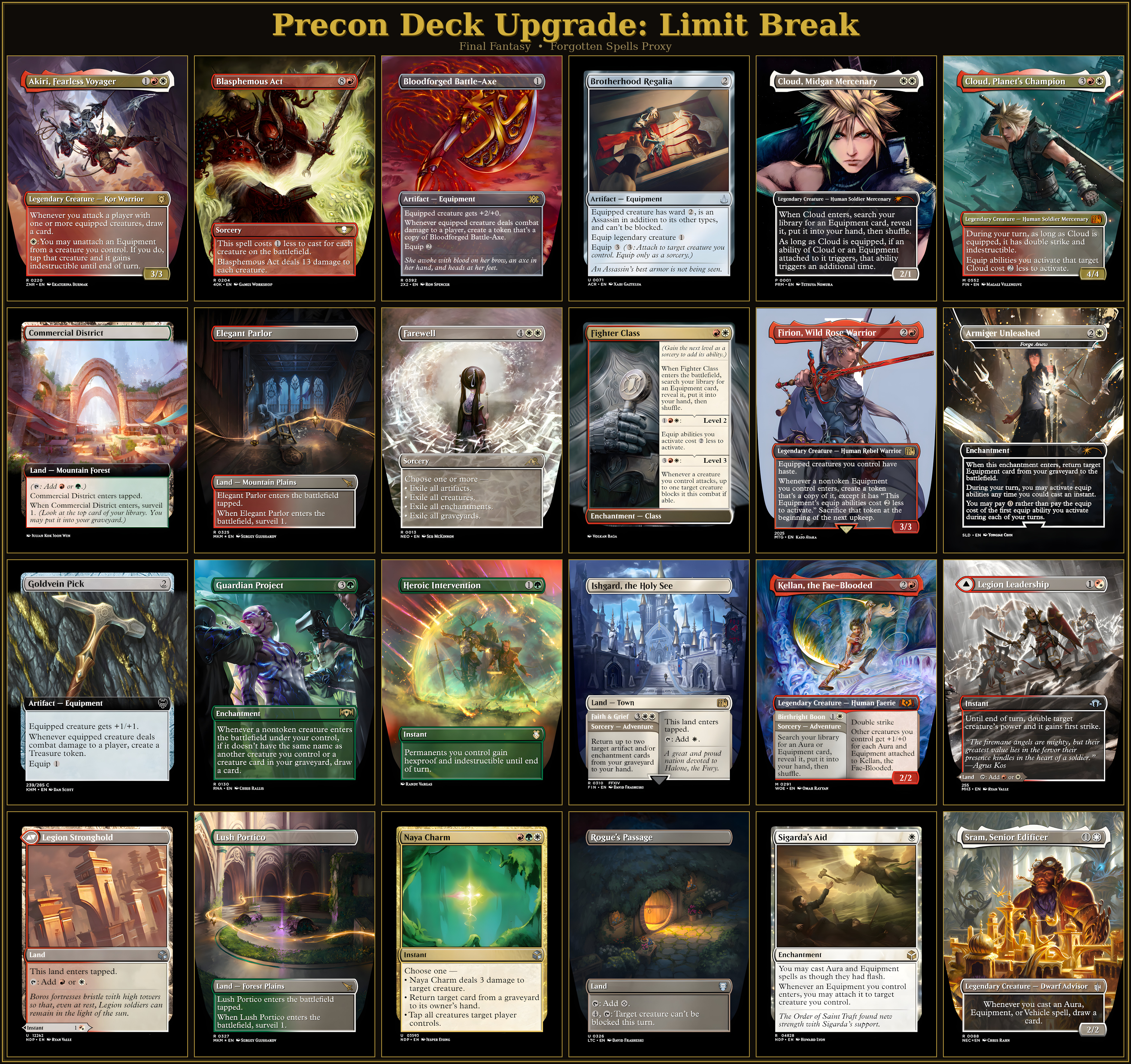 Precon Upgrade: Limit Break — FFVII | 23 Cards | Final Fantasy | Forgotten Spells