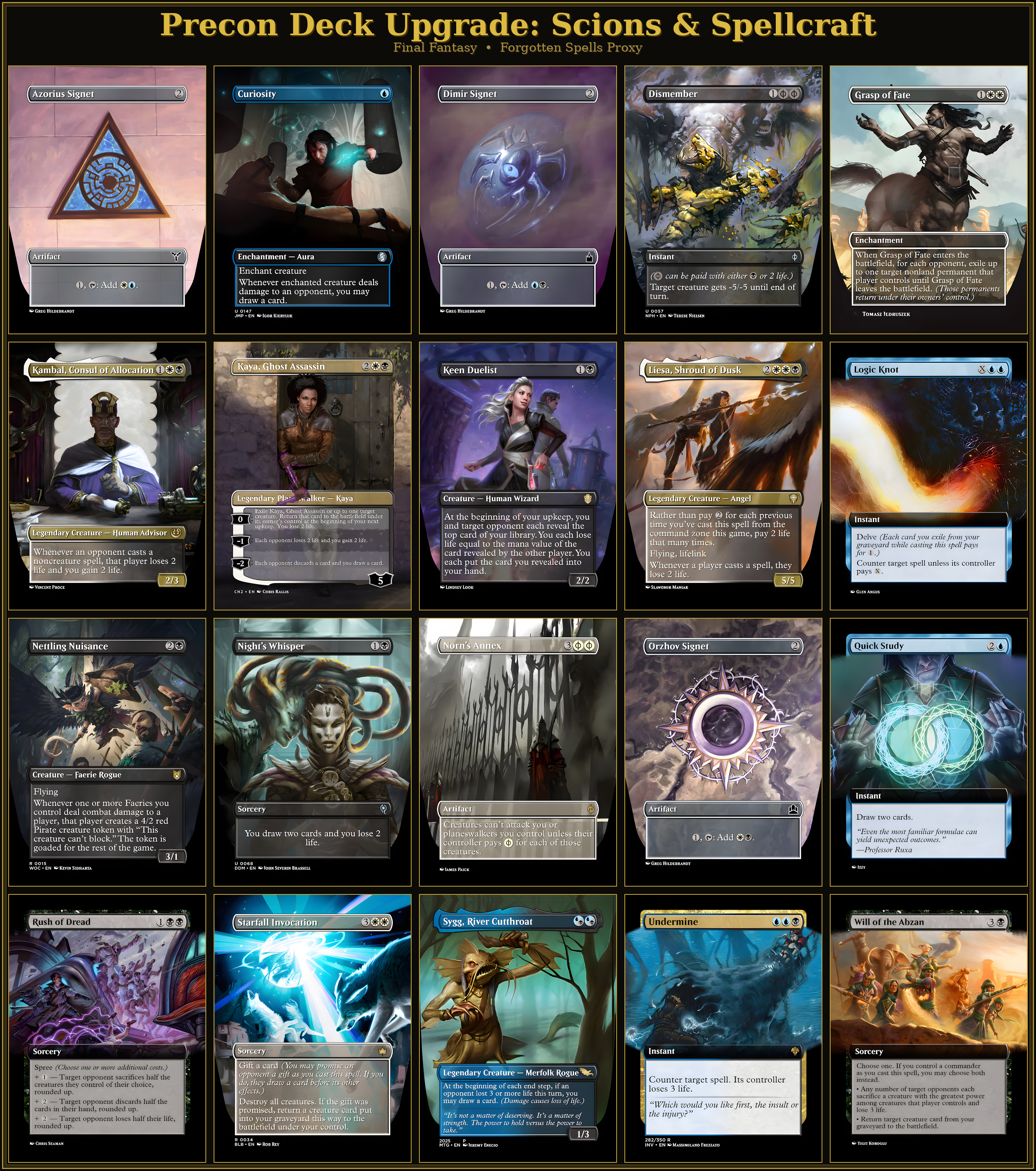 Precon Upgrade: Scions and Spellcraft — FFXIV | 20 Cards | Final Fantasy | Forgotten Spells