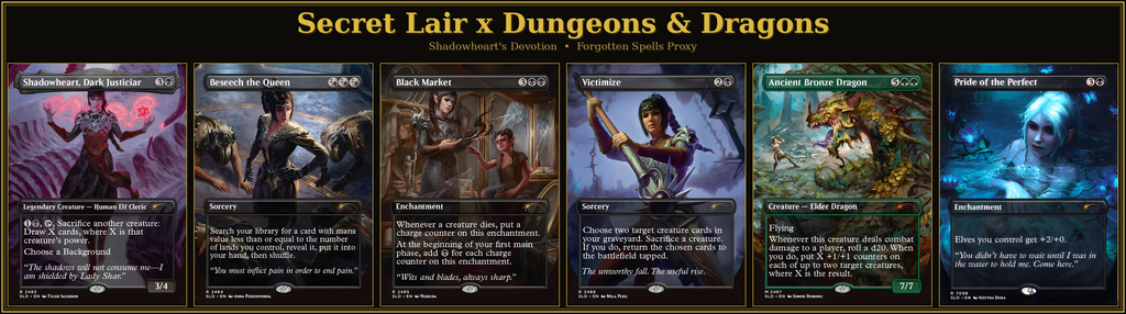 Secret Lair X Dungeons & Dragons: Shadowheart's Devotion | 6 Cards | MTG Proxy | Forgotten Spells