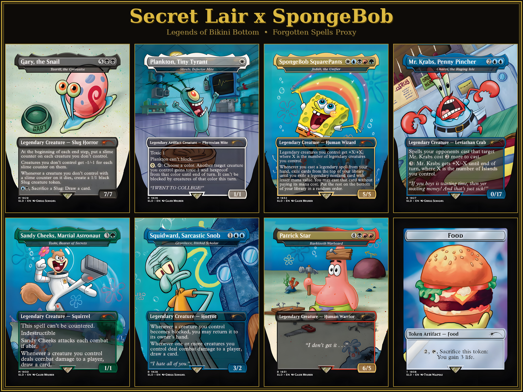 Secret Lair: SpongeBob — Legends of Bikini Bottom | 8 Cards | MTG Proxy | Forgotten Spells